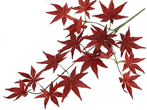 Amazon Rink Terre もみじ 3本入 造花 紅葉 枝分かれ 撮影小道具 フェイクリーフ 人工植物 ディスプレイ 展示 装飾 インテリア 紅葉 造花 オンライン通販
