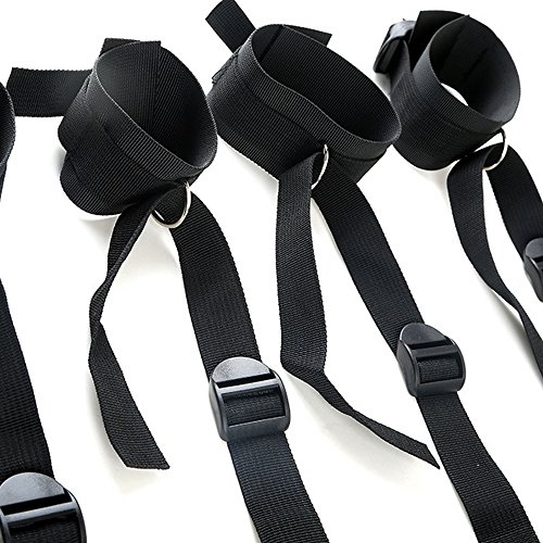 SZXXC Nylon Wrist Ankle Cuffs Restraints Black