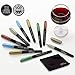 (10) Wine Glass Markers Pens Glass Graffiti Premium Metallic Writer Marker Liquid Chalk Pen & Wipe Cloth - Alternative To Party Wine Charms For Use On Glasses Crystal Windows (Metallic - 10 Pack)