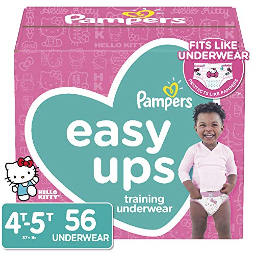 Pampers Easy Ups Pull On Disposable Training Diaper for Girls Size 6 (4T-5T), 56 Count, Super Pack