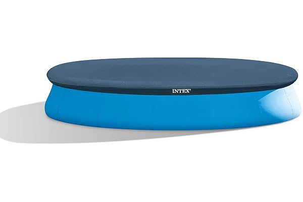 INTEX 28020E Intex 15-Foot Round Easy Set Pool Cover with Rope tie and Drain Holes