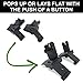 TACTICON 45 Degree Offset Flip Up Iron Sights for Rifle Includes Front Sight Adjustment Tool | Rapid Transition Backup Front and Rear Iron Sight BUIS Set Picatinny Rail and Weaver Rails