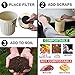 iTouchless EcoWise 1.32 Gallon Compost Bin Container with Dual Deodorizer Filters and Stainless Steel Lid, Countertop Kitchen Trash Can, Odor-Stopping Power, Cream Color fits All Decors