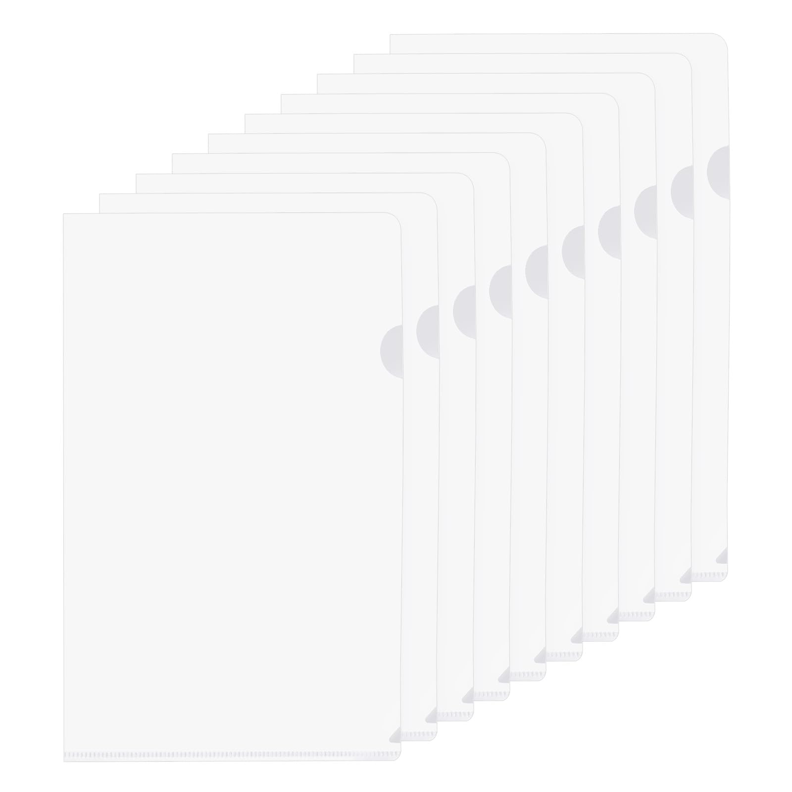 PATIKIL L Type Folders 50 Pack A4 Plastic File Project Pockets Clear Paper Document Jacket Sleeves for Office, Clear