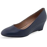 What's What Women's IRIS Pump, Navy Leather, 6.5 Wide