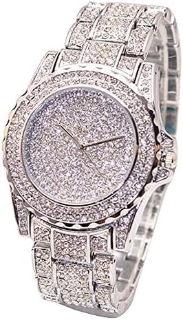 Stekima Men Womens Watches,Fashion Casual Luxury Diamonds Stainless Steel Strap Analog Display Dial Quartz Wrist Watches Bracelet Bangle Watches for Male Work Party Club Wrist Watch Clearance Sale