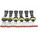 HiseNook 6 Set H8 H11 Male and Female Wiring Harness Socket Wire Connector Adapter for HID Led Headlight Fog Lights