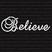 Believe Script Christian Faith Sparkly Bling Iron-on Rhinestone Crystal Heat Transfer by JCS Rhinestones