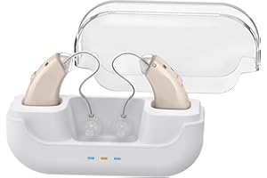 CY&GIVING Hearing Aids Rechargeable for Seniors & Adults, Mini Completely-in-Canal Digital Sound Amplifiers, OTC Hearing Aids with Ear Protection(Pair)