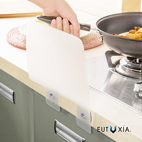 Eutuxia Silicone Sink Water Splash Guard w/Suction Cups for Kitchen