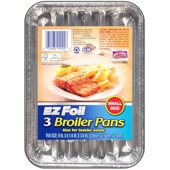 3PK 9x6.25 Broiler Pan (small Disposable Broiler Pan)