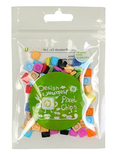 Upixel Small 120 Pc Pixel Pack - 12 Colors - Create Pixel Chip Art on Backpacks, Pencil Cases, Purses, iPhone Cases & More