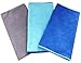 Workout Towels Sports Towel Microfiber Sweat Towels Set, Multi-Purpose Gym Towel, Fast Drying & Super Soft, for Sports, Fitness, Gym, Yoga, Travel, Camping & More 3 Pack(Dark Blue+Light Blue+Grey)