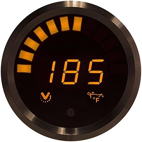 VEI Systems 320 deg-F digital oil temperature gauge (orange/black)
