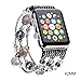 JOMOQ Compatible with Apple Watch Band, Fashion Sports Beaded Bracelet Replacement iWatch Strap Band for Women Girls, Apple Watch Series 38mm/42mm