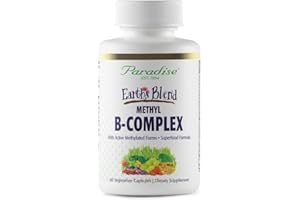 Paradise Herbs, Earth's Blend B-Complex, Methylated, Enzymatically Active Forms of B Vitamins + Superfoods, Supports Energy & Immunity, 60 Capsules