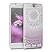 kwmobile TPU Silicone Case for HTC One A9 - Crystal Clear Smartphone Back Case Protective Cover - Violet/White/Transparent