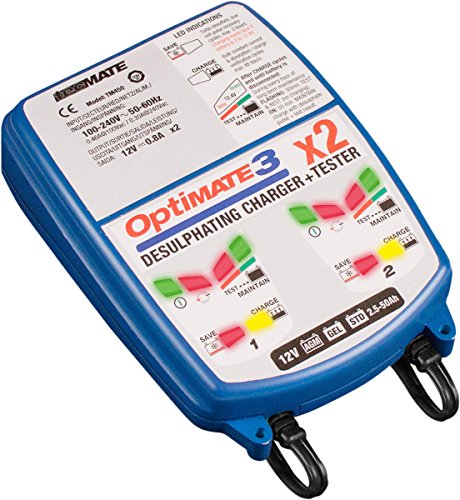 OptiMATE 3 x 2 BANK, TM-451,  2-bank x 7-step 12V 0.8A Battery saving charger-tester-maintainer