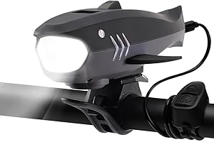 LESOVI Bike Horn with Light, 120dB Electric Bicycle Bell & 400LM Rechargeable Headlight, IPX4 Waterproof Kids Bike Accessories for Boys/Girls, Scooters