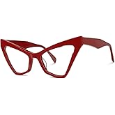 VOOGLAM Cat Eye Blue Light Blocking Glasses for Women, Fashion Fake Glasses Frame Anti Eyestrain UV