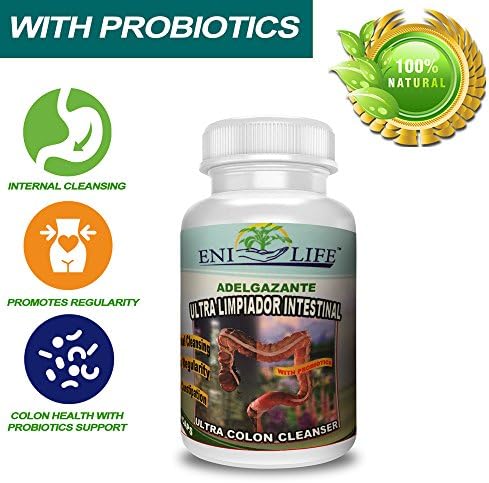 100% Natural Effective Colon Cleanser & Detox for Weight Loss Boost & Energy- Ultra Colon Cleanser with Probiotics - Effective Natural Intestinal Colon Cleanse Detox Helps With Constipation (1-BOTTLE)