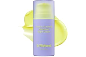BY WISHTREND Vitamin A-mazing Bakuchiol Retinal Night Cream, Retinol Alternative, Slow Aging, Skin Smoothing, Pore Refining, Anti-Wrinkle, Sensitive skin 1.05 oz, Mother's day