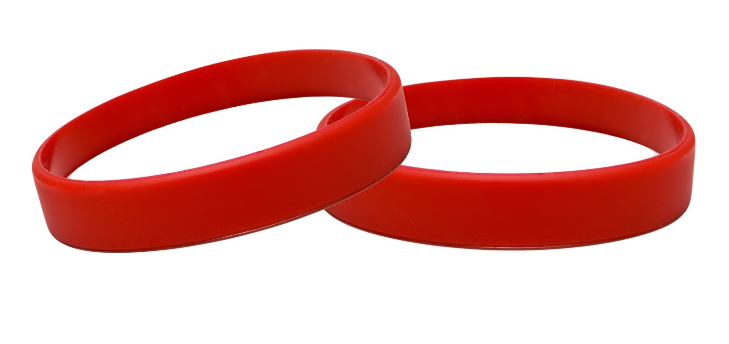Silicone Wristbands Pack Of 10 Choice Of Colours (Red) — image 1