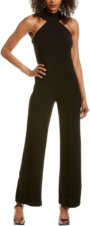 bebe choker neck jumpsuit