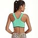 YAHA Women's Sports Bra Racerback Yoga Workout Bra - Front Zip Closure