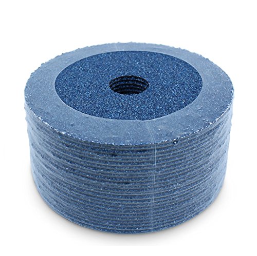 Black Hawk Zirconia Resin Fiber Sanding & Grinding Discs, 36 Grit, 4.5-Inch x 7/8-Inch Arbor Hole, Pack of 25