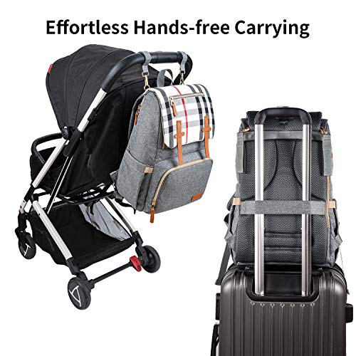 ESPIDOO Baby Diaper Bag Backpack, Large Waterproof Nappy Changing Bag for Travel