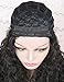 Layered Long Curly Half Synthetic Wig for Women Black Hair Replacement Wigs 22 Inch