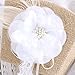 ULTNICE Wedding Flower Girl Basket with White Pearl Ribbon Flower