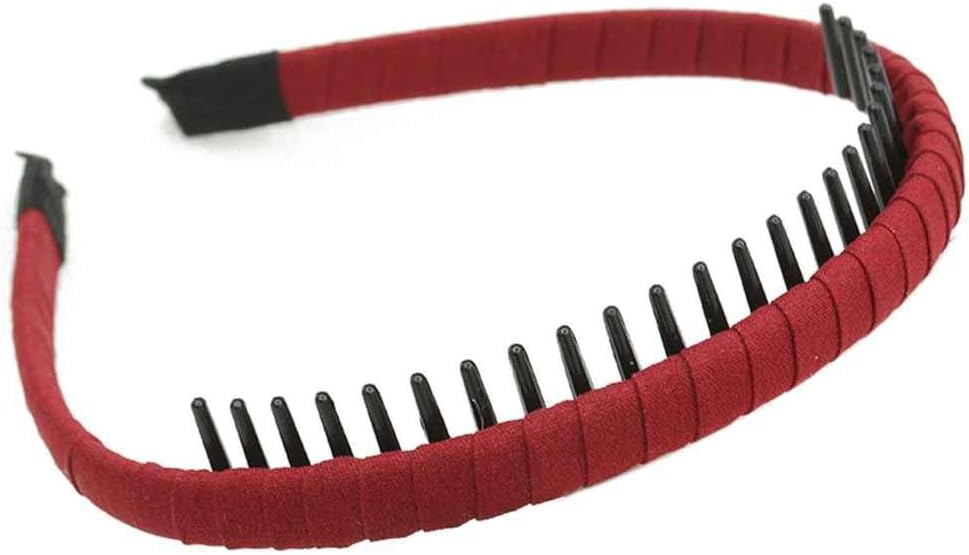 Chunyang Korean Cloth Around Plastic Teeth Comb Hairband Hair Hoop for Lady Girls Women