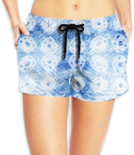 Female Fashion Blue Ink Quick-drying Board Shorts