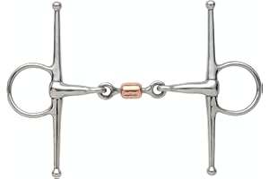 Full Cheek Snaffle Bit with Copper Peanut Stainless Steel for Horse