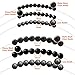 Paxcoo 700pcs Lava Beads Glass Beads Black Lava Stone Rock Beads Kit with Elastic Bracelet String for Diffuser Essential Oils Adult Jewelry Making Supplies