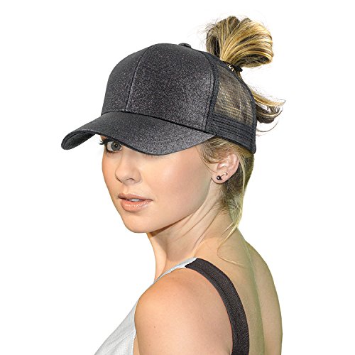 FADA Ponytail Baseball Cap Hat Ponycap Messy High Bun Adjustable Mesh  Trucker Baseball Cap Summer Hats for Women