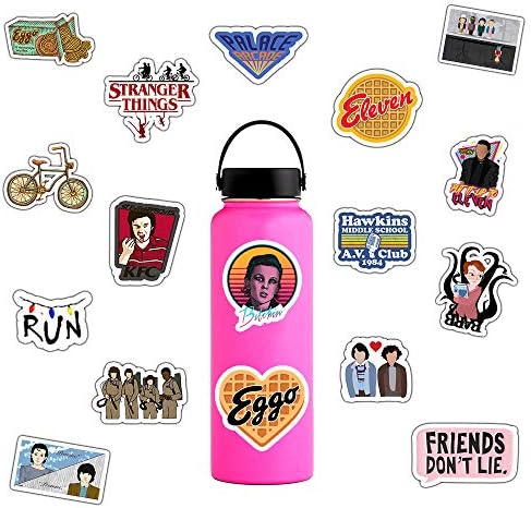 Stranger Things Laptop Stickers Waterbottle - 50 Pcs TV Cool Horror Vinyl Decals Phone Case Notebook Guitar Skateboard Travel Waterproof Unique