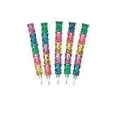 Fun Express Stackable Plastic Bear Pencils (2-Pack of 12)