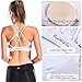 Move With You Women's Strappy Sports Bra Criss Cross Medium Impact Support for Workout Yoga Running Gym Bright White