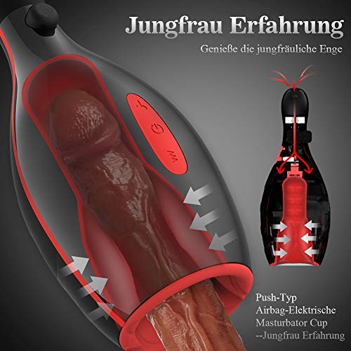 Elektrische Masturbator Cup zum Penisdrücken mit enger Airbag und Heizungsfunktion Masturbatoren für männer mit 13 Vibrationsmodis Sexspielzeug für Männer Aivrobta