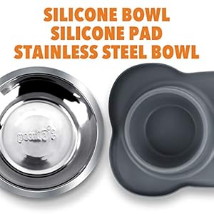 Pecute Ciotola per Gatti 3 in 1, Ciotola per Cani, Doppia Ciotole in Acciaio Inossidabile + 1 Tappetino Sottociotola… - immagine 6