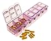 7 Day Push Button Weekly Pill Organizer - Pill Case ∣ Pill Box - Pill Holder ∣ Pill Dispenser and Vitamin Organizer - Pill Box 7 Day by Survive Vitamins, Translucent Purple, Weekly Pill Box Big Size