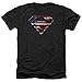 Superman DC Comics Classic S Shield Logo Distressed Wartorn Flag Adult T-Shirt