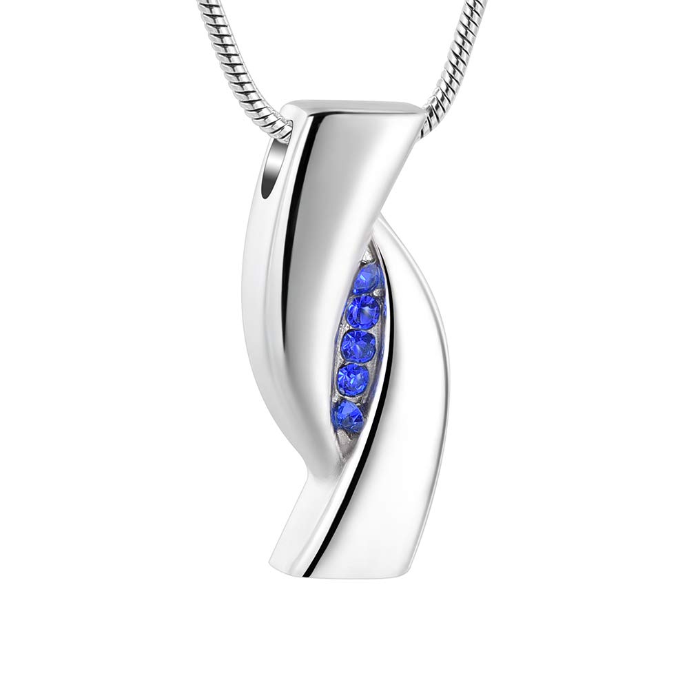 Cremation Ashes Necklace Infinity Urn Pendants for Ashes Stainless Steel Cremation Ashes Jewelry for Pet/Human Keepsake Memorial Gifts (Silver)