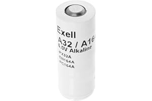 Exell Battery A32PX 6V Alkaline Battery Fits/Replaces Yashicas Electro 35GL, Electro GSN, Electro GTN, Electro AX, MG-1, PX32, Mallory TR164, Eveready 164, E164, V164, National HM-4N, 4NR52
