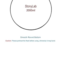 StonyLab 2000 ml Glass Single Neck Round Bottom