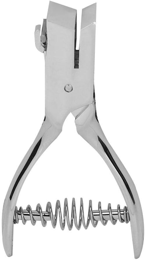One Slot Hole Puncher, Handled Metal Hole Puncher for Scrapbooking ID Cards, Badge Holes, 1mm PVC Card and Credentials