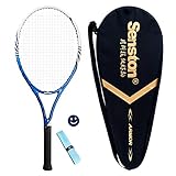 Senston Adult Tennis Racket Prestrung Tennis Racquet ,Strung with Cover,Tennis Overgrip , Vibration Damper(Blue)